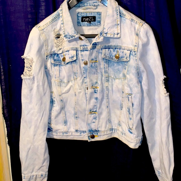 Rue21 Jackets & Blazers - Women’s Distressed Denim Jacket